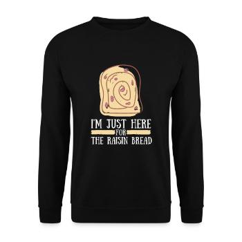 Cuisson du pain aux raisins secs - Sweat-shirt Unisexe - noir - Devant - Alina (178cm) & Michal (187cm)
