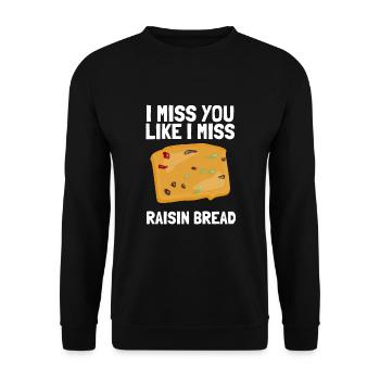 Cuisson du pain aux raisins secs - Sweat-shirt Unisexe - noir - Devant - Alina (178cm) & Michal (187cm)