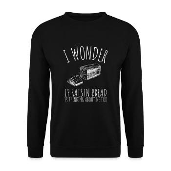 Cuisson du pain aux raisins secs - Sweat-shirt Unisexe - noir - Devant - Alina (178cm) & Michal (187cm)