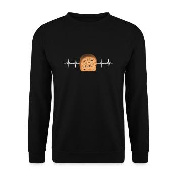 Cuisson du pain aux raisins secs - Sweat-shirt Unisexe - noir - Devant - Alina (178cm) & Michal (187cm)
