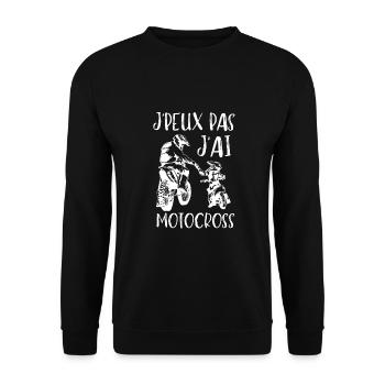 Motocross Moto Père Et Fille Une Équipe pour La - Unisex Pullover - Schwarz - Vorne - Alina (178cm) & Michal (187cm)