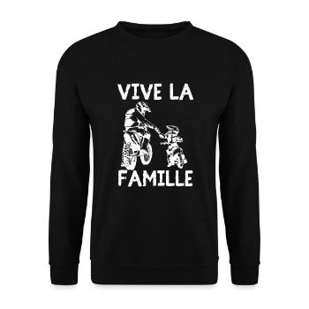 Motocross Moto Père Et Fille Une Équipe pour La - Unisex Pullover - Schwarz - Vorne - Alina (178cm) & Michal (187cm)