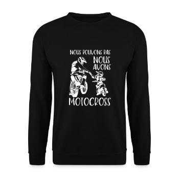Motocross Moto Père Et Fille Une Équipe pour La - Unisex Pullover - Schwarz - Vorne - Alina (178cm) & Michal (187cm)
