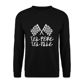 Motocross Moto Père Et Fille Une Équipe pour La - Unisex Pullover - Schwarz - Vorne - Alina (178cm) & Michal (187cm)