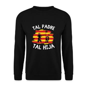 Tal Padre Tal Hijo Motocross Moto Desporte - Unisex Pullover - Schwarz - Vorne - Alina (178cm) & Michal (187cm)