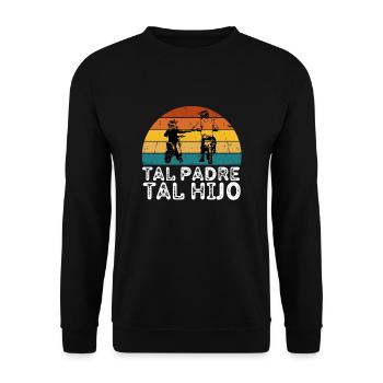 Tal Padre Tal Hijo Motocross Moto Desporte - Unisex Pullover - Schwarz - Vorne - Alina (178cm) & Michal (187cm)