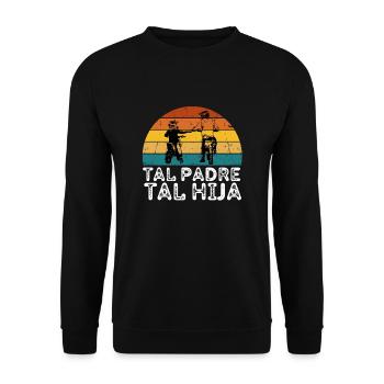 Tal Padre Tal Hijo Motocross Moto Desporte - Unisex Pullover - Schwarz - Vorne - Alina (178cm) & Michal (187cm)