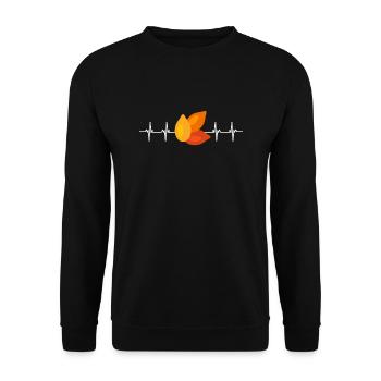 Superfood Flax Oil - Unisex Pullover - Schwarz - Vorne - Alina (178cm) & Michal (187cm)