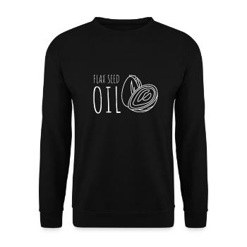 Superfood Flax Oil - Unisex Pullover - Schwarz - Vorne - Alina (178cm) & Michal (187cm)