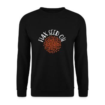 Superfood Flax Oil - Unisex Pullover - Schwarz - Vorne - Alina (178cm) & Michal (187cm)