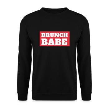 Babes Who Brunch Squat - Sweat-shirt Unisexe - noir - Devant - Alina (178cm) & Michal (187cm)