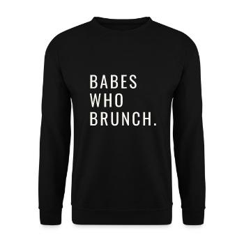 Babes Who Brunch Squat - Sweat-shirt Unisexe - noir - Devant - Alina (178cm) & Michal (187cm)