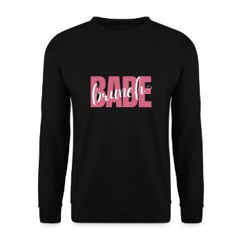 Babes Who Brunch Squat - Sweat-shirt Unisexe - noir - Devant - Alina (178cm) & Michal (187cm)