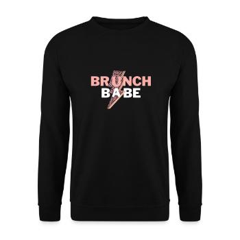 Babes Who Brunch Squat - Sweat-shirt Unisexe - noir - Devant - Alina (178cm) & Michal (187cm)