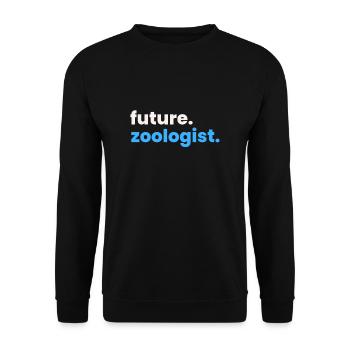 Future Zoologist Birthday Wildlife - Unisex Sweatshirt - black - Front - Alina (178cm) & Michal (187cm)
