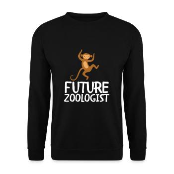 Future Zoologist Birthday Wildlife - Unisex Sweatshirt - black - Front - Alina (178cm) & Michal (187cm)