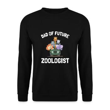 Future Zoologist Birthday Wildlife - Unisex Sweatshirt - black - Front - Alina (178cm) & Michal (187cm)