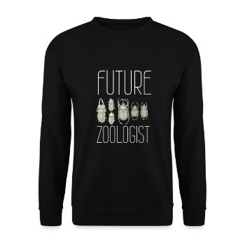 Future Zoologist Birthday Wildlife - Unisex Sweatshirt - black - Front - Alina (178cm) & Michal (187cm)