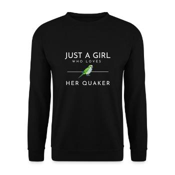 Blue Quaker Parrot Mom - Unisex Pullover - Schwarz - Vorne - Alina (178cm) & Michal (187cm)