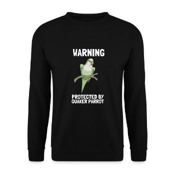 Blue Quaker Parrot Mom - Unisex Pullover - Schwarz - Vorne - Alina (178cm) & Michal (187cm)
