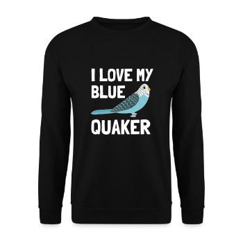 Blue Quaker Parrot Mom - Unisex Sweatshirt - black - Front - Alina (178cm) & Michal (187cm)