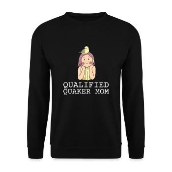 Blue Quaker Parrot Mom - Unisex Pullover - Schwarz - Vorne - Alina (178cm) & Michal (187cm)