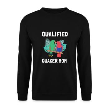 Blue Quaker Parrot Mom - Unisex Pullover - Schwarz - Vorne - Alina (178cm) & Michal (187cm)