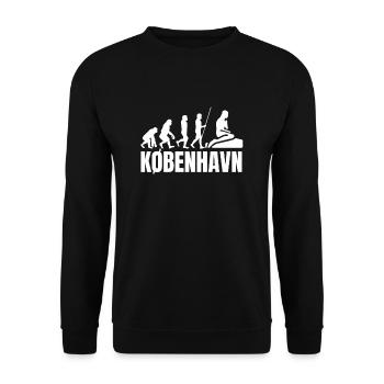 Kobenhavn Denmark Danish Kobenhaven Mermaid - Unisex Sweatshirt - black - Front - Alina (178cm) & Michal (187cm)