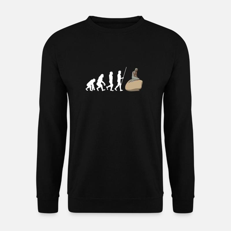 Kobenhavn Denmark Danish Kobenhaven Mermaid - Unisex Pullover - Schwarz