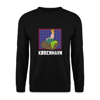 Kobenhavn Denmark Danish Kobenhaven Mermaid - Unisex Sweatshirt - black - Front - Alina (178cm) & Michal (187cm)