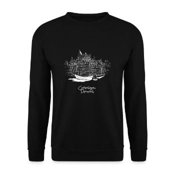 Kobenhavn Denmark Danish Kobenhaven Mermaid - Unisex Sweatshirt - black - Front - Alina (178cm) & Michal (187cm)