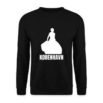 Kobenhavn Denmark Danish Kobenhaven Mermaid - Unisex Sweatshirt - black - Front - Alina (178cm) & Michal (187cm)