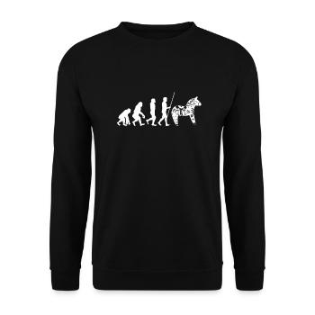 Sverige Sweden Swedish Dala Horse Dalecarlian - Unisex Sweatshirt - black - Front - Alina (178cm) & Michal (187cm)