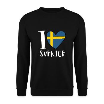 Sverige Sweden Swedish Dala Horse Dalecarlian - Unisex Sweatshirt - black - Front - Alina (178cm) & Michal (187cm)