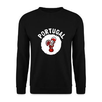 Galo De Barcelos Portuguese Rooster - Unisex Pullover - Schwarz - Vorne - Alina (178cm) & Michal (187cm)