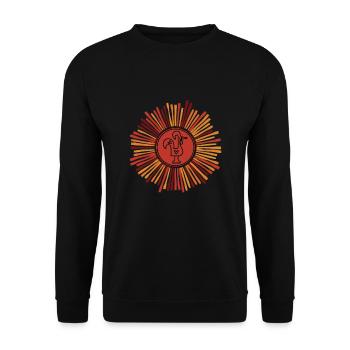 Galo De Barcelos Portuguese Rooster - Unisex Pullover - Schwarz - Vorne - Alina (178cm) & Michal (187cm)