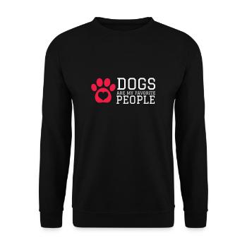 Dogs Are My Favorite People - Unisex Sweatshirt - black - Front - Alina (178cm) & Michal (187cm)