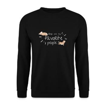 Dogs Are My Favorite People - Unisex Sweatshirt - black - Front - Alina (178cm) & Michal (187cm)