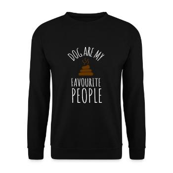 Dogs Are My Favorite People - Unisex Sweatshirt - black - Front - Alina (178cm) & Michal (187cm)