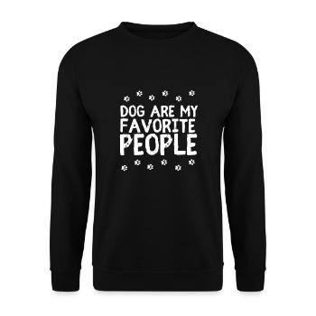 Dogs Are My Favorite People - Unisex Sweatshirt - black - Front - Alina (178cm) & Michal (187cm)
