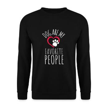 Dogs Are My Favorite People - Unisex Sweatshirt - black - Front - Alina (178cm) & Michal (187cm)