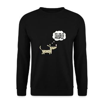 Dogs Are My Favorite People - Unisex Sweatshirt - black - Front - Alina (178cm) & Michal (187cm)