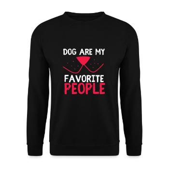 Dogs Are My Favorite People - Unisex Sweatshirt - black - Front - Alina (178cm) & Michal (187cm)