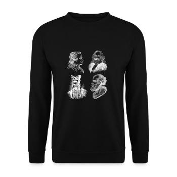 Débat philosophique Sentiment philoslothique - Sweat-shirt Unisexe - noir - Devant - Alina (178cm) & Michal (187cm)