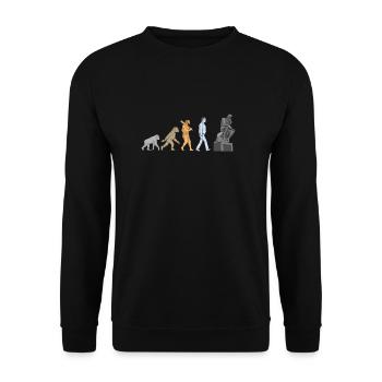 Philosophical Debate Feeling Philoslothical - Unisex Sweatshirt - black - Front - Alina (178cm) & Michal (187cm)
