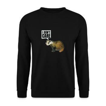 Honey Badger Don't Care - Unisex Pullover - Schwarz - Vorne - Alina (178cm) & Michal (187cm)