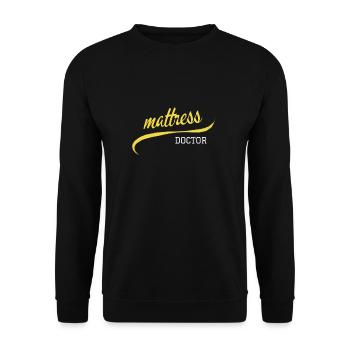 Best Salesman Bed Mattress Doctor - Unisex Sweatshirt - black - Front - Alina (178cm) & Michal (187cm)