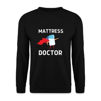Meilleur vendeur de matelas de lit Docteur - Sweat-shirt Unisexe - noir - Devant - Alina (178cm) & Michal (187cm)