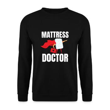 Meilleur vendeur de matelas de lit Docteur - Sweat-shirt Unisexe - noir - Devant - Alina (178cm) & Michal (187cm)