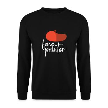 Face Painter And Face Painting - Unisex Sweatshirt - black - Front - Alina (178cm) & Michal (187cm)